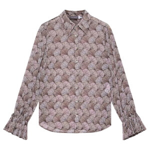 Mint Velvet Neutral Geo Print Shirt